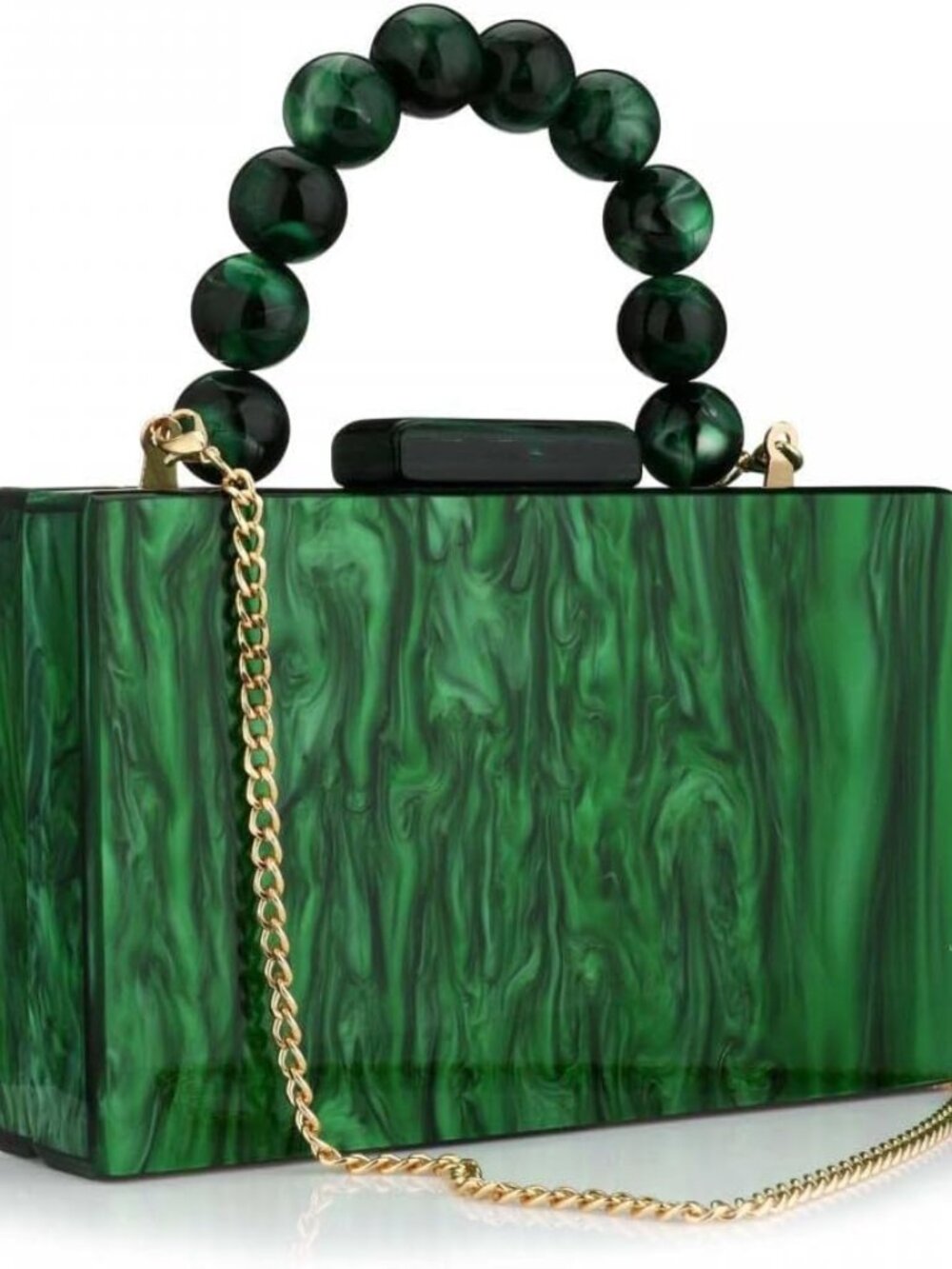 Acrylic Purses Evening Clutch Bag Marbling Handbags for Women Cross Body Bag wit